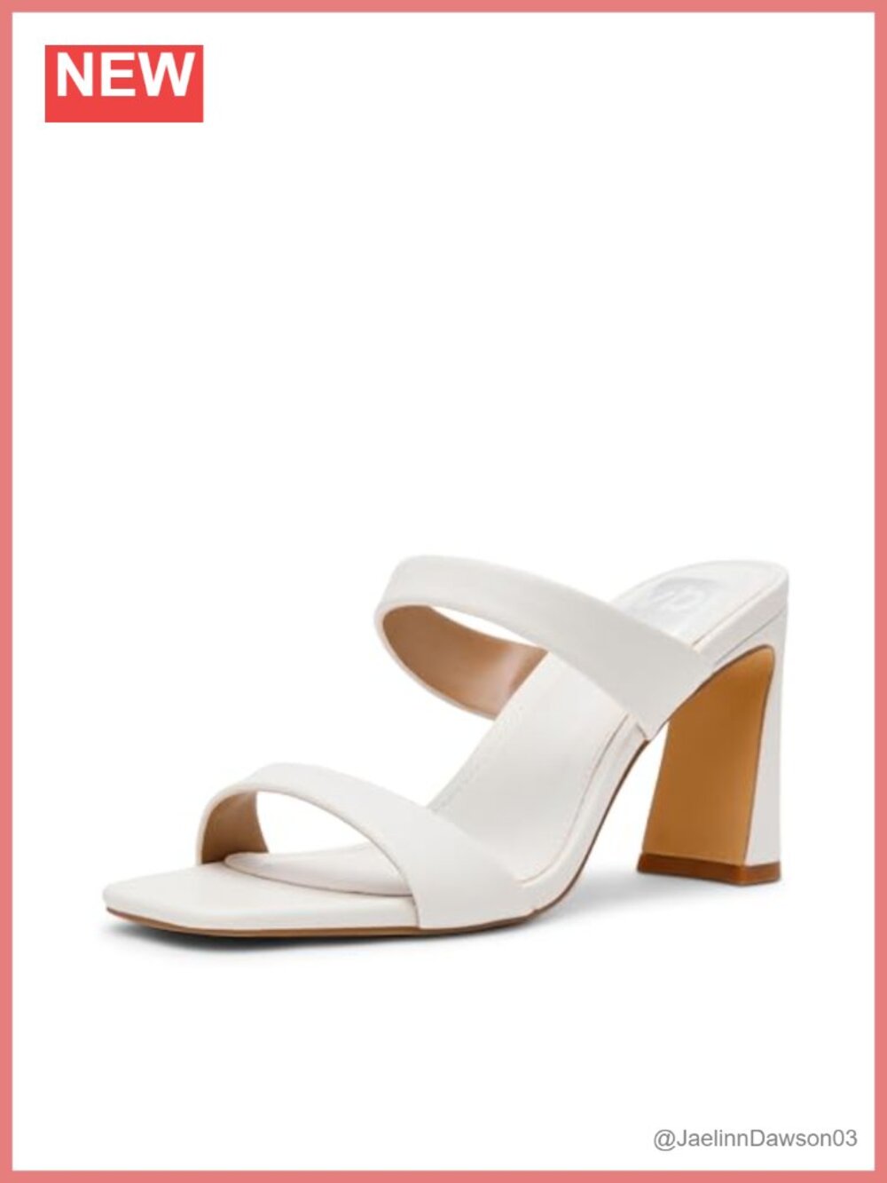 White Heeled Slide Sandals Women's Dressy Stiletto PU